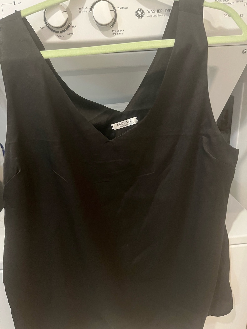 Eloquii Black V-Neck Sleek Camisole